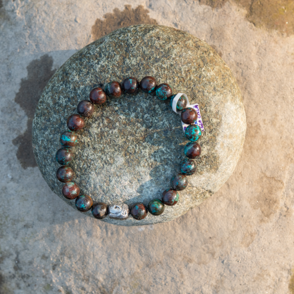 Chrysocolla Bead Bracelet 8mm