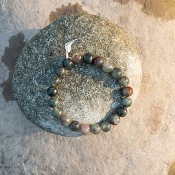 Natural 8mm Bloodstone Strength & Grounding Bracelet