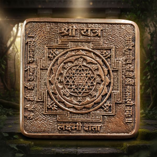 Shree yantra plate (top quality brass)